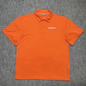 Whataburger Men Manager Employee Shirt Size Medium Orange Striped Worker